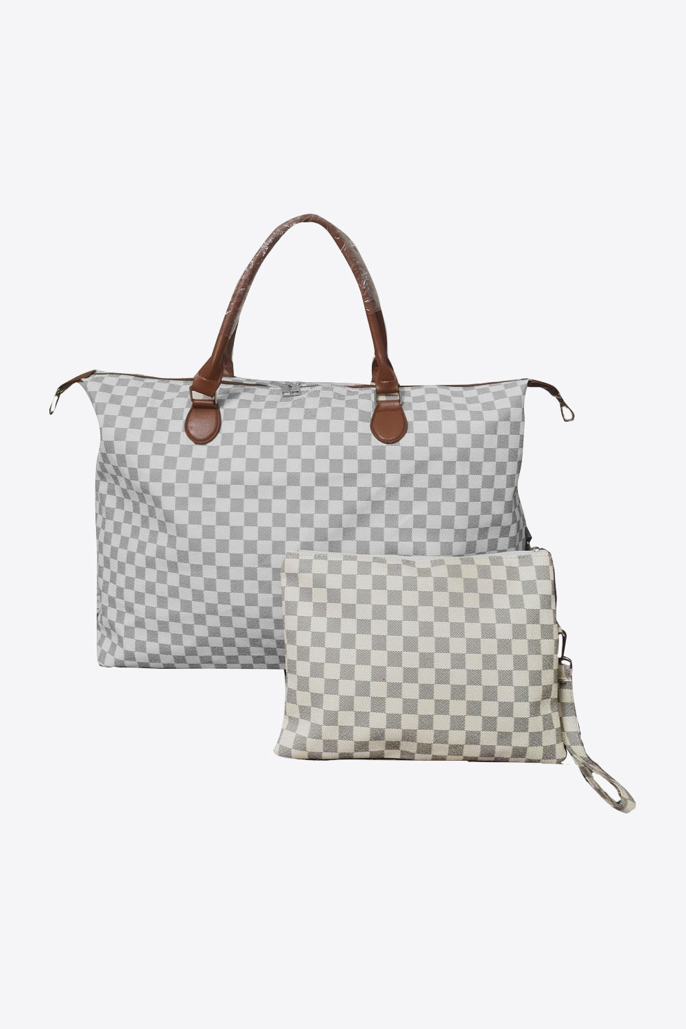 Checkered Two-Piece Bag Set