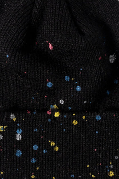 Confetti Rib-Knit Cuff Beanie