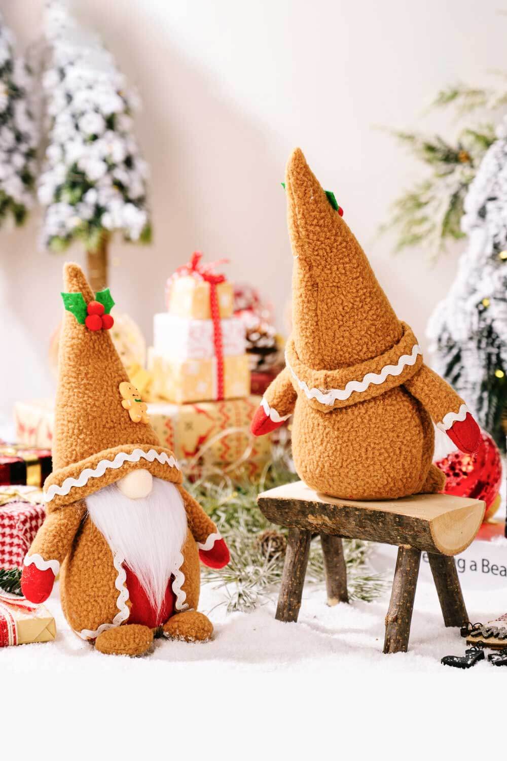 2-Pack Christmas Gingerbread Gnomes