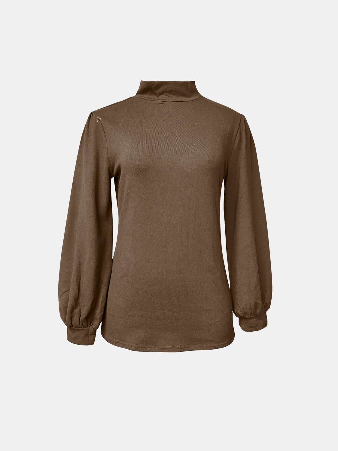 Full Size Mock Neck Long Sleeve T-Shirt