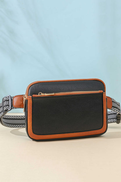 PU Leather Rectangle Crossbody Bag