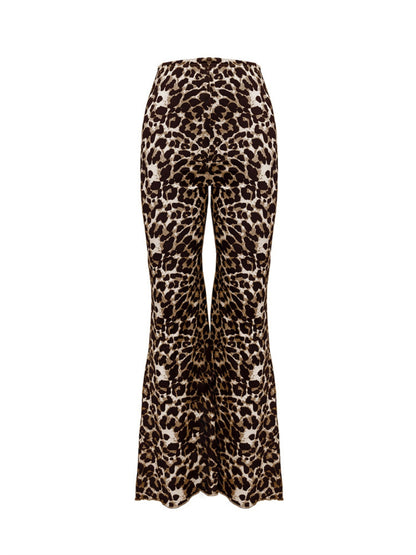 Leopard Flare Pants