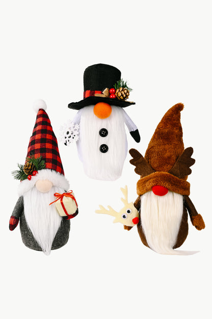 3-Pack Christmas Faceless Gnomes